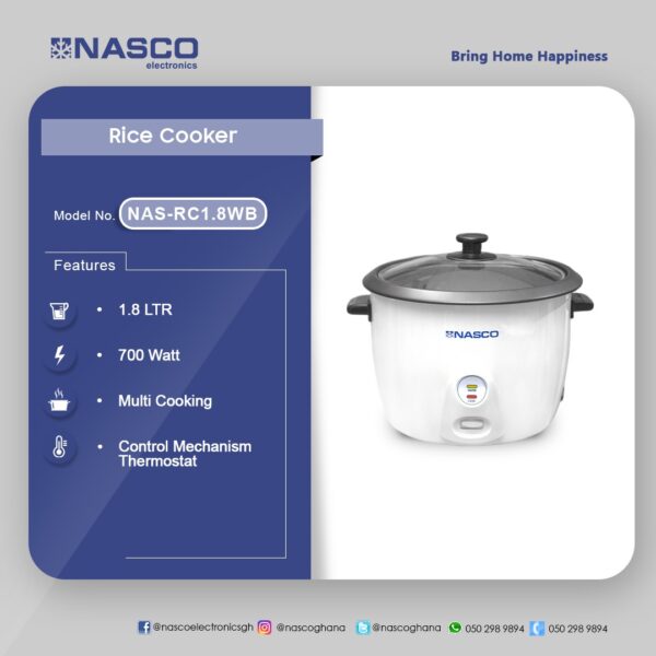 Nasco Rice Cooker 1.8L