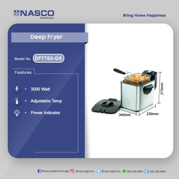 Nasco Deep Fryer 3000W