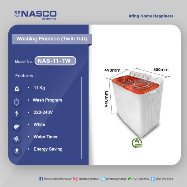 Washing Machine (Twin Tub) 11kg