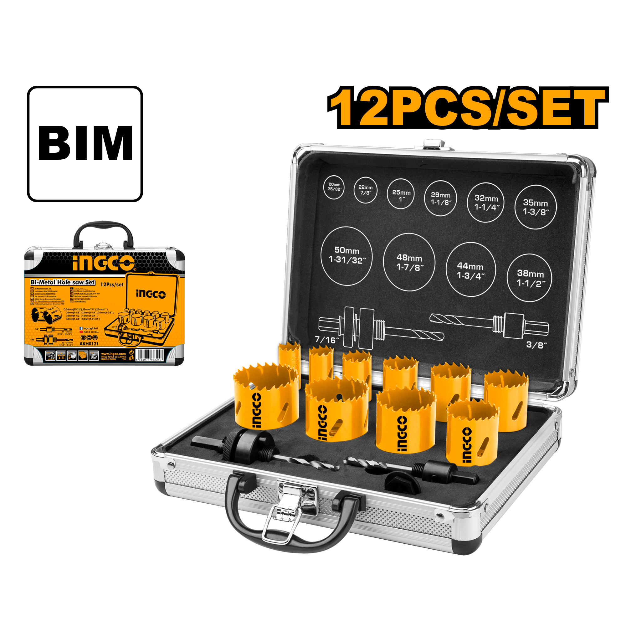 Bi-metal Hole saw 12 pcs SET – C10