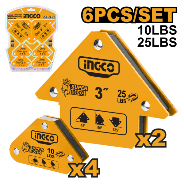 Ingco 6 Pcs magnetic welding holder set