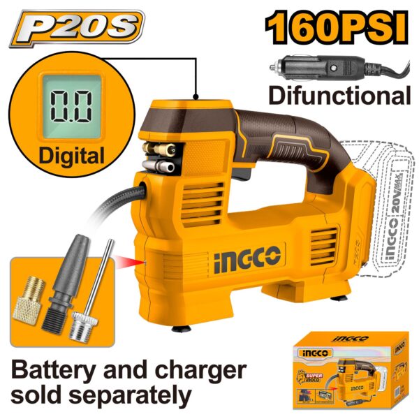 Cordless auto air compressor
