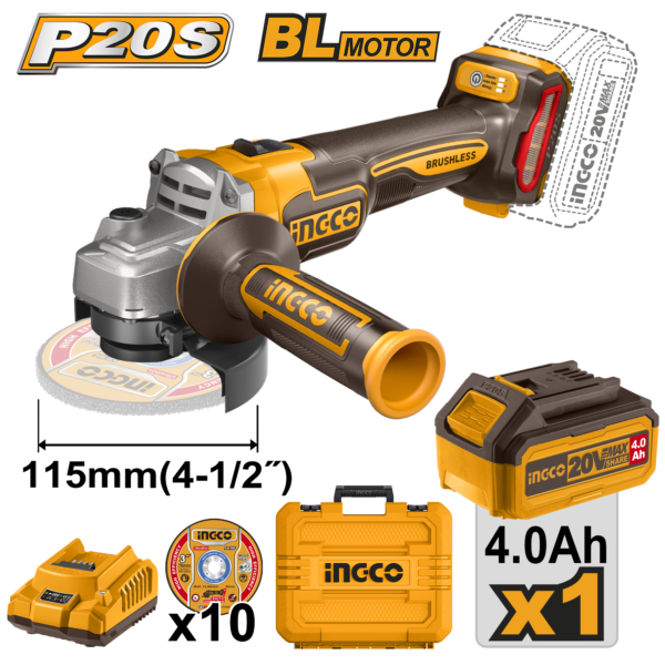 Ingco Cordless angle grinder