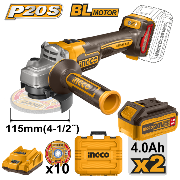 Ingco Cordless angle grinder