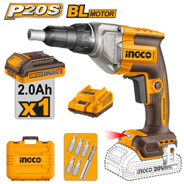 Cordless drywall screwdriver
