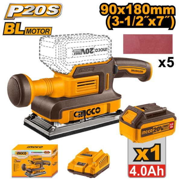 Cordless finishing sander