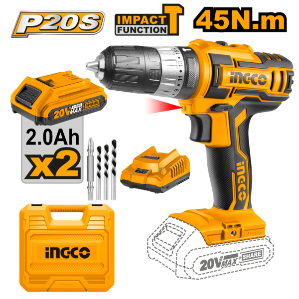 Ingco Cordless impact drill 20v – C5