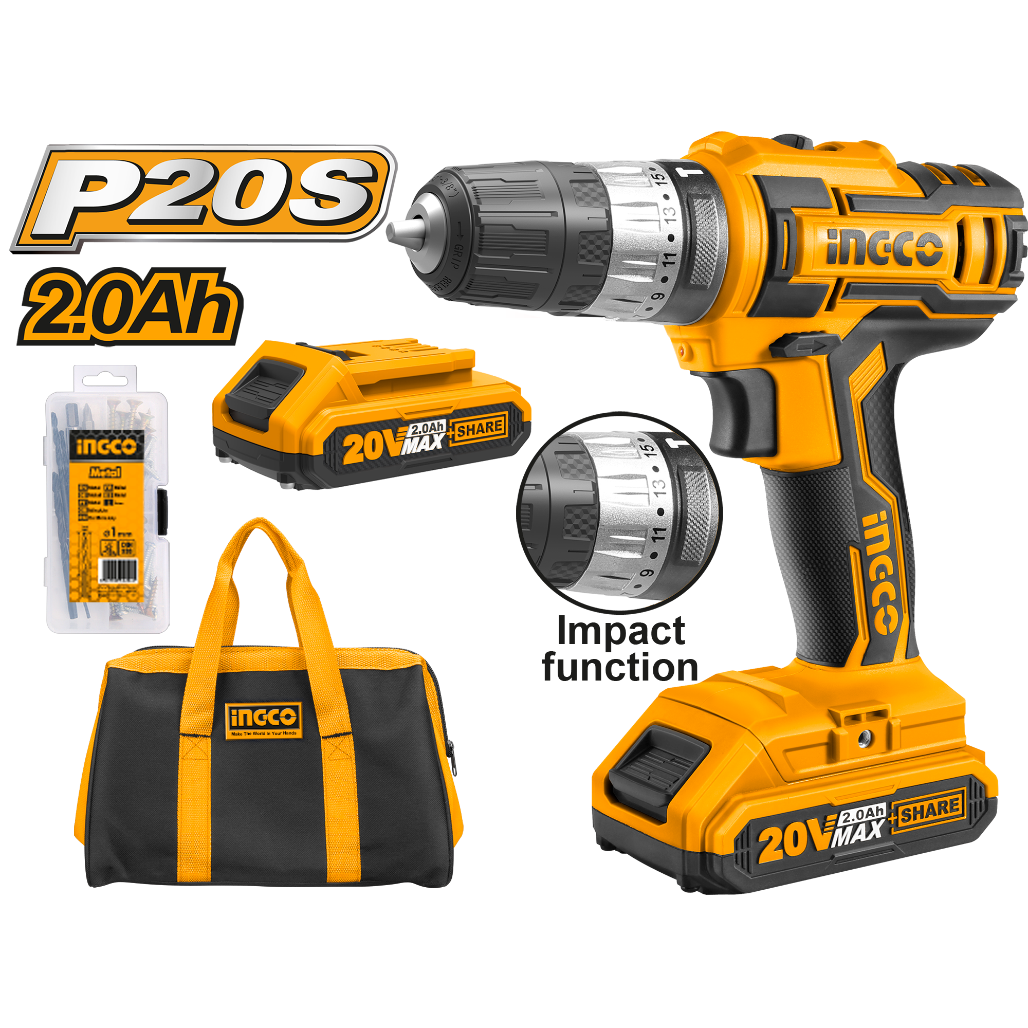 L-I Impact Drill 20v with Bag – C5