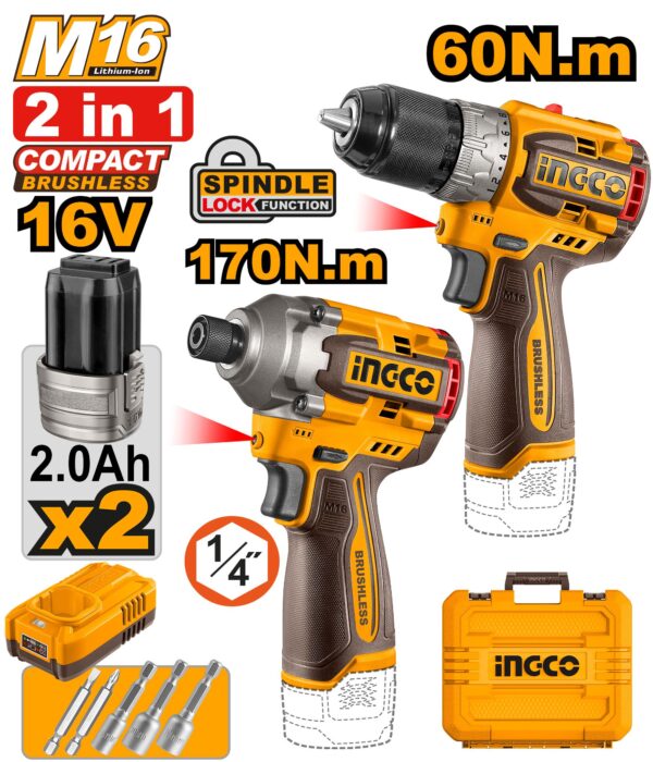 Cordless 2 pcs combo kit