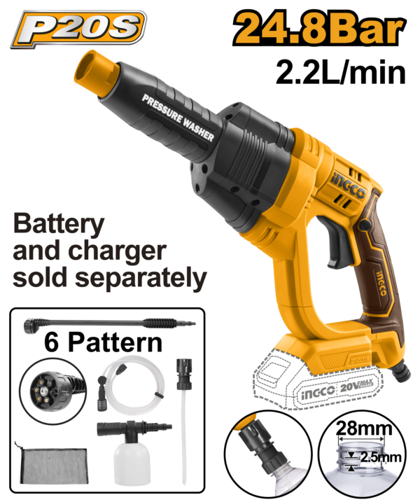 Ingco Cordless pressure washer