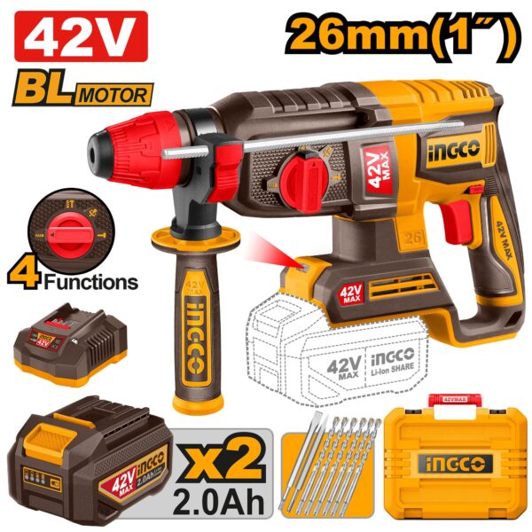 Cordless rotary hammer