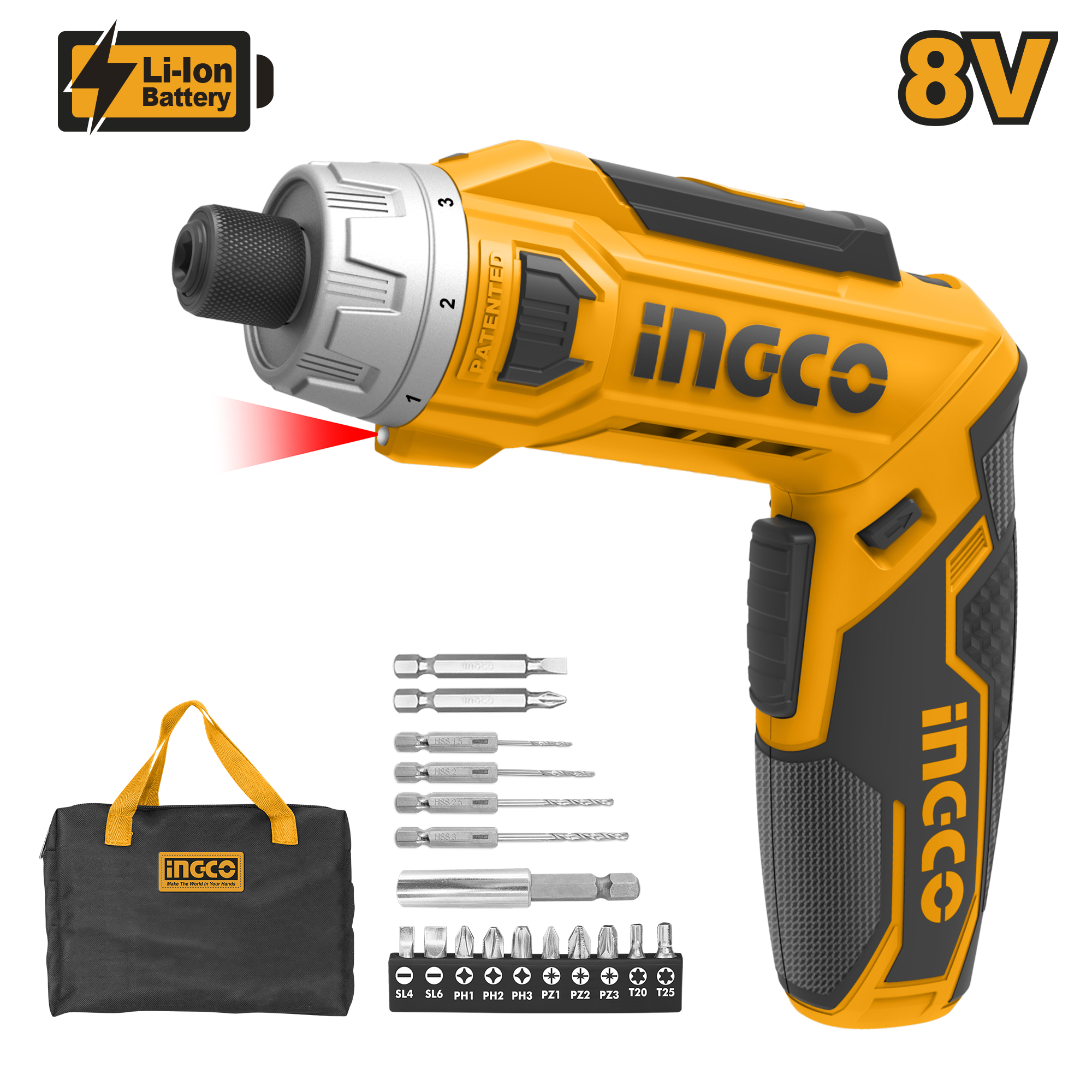 L-I cordless screwdriver 8v – P1C8