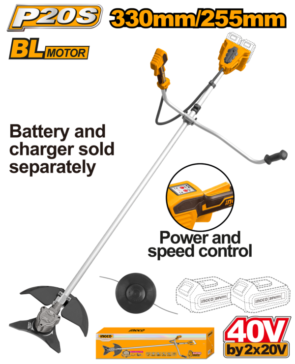 Ingco Cordless string trimmer and brush cutter