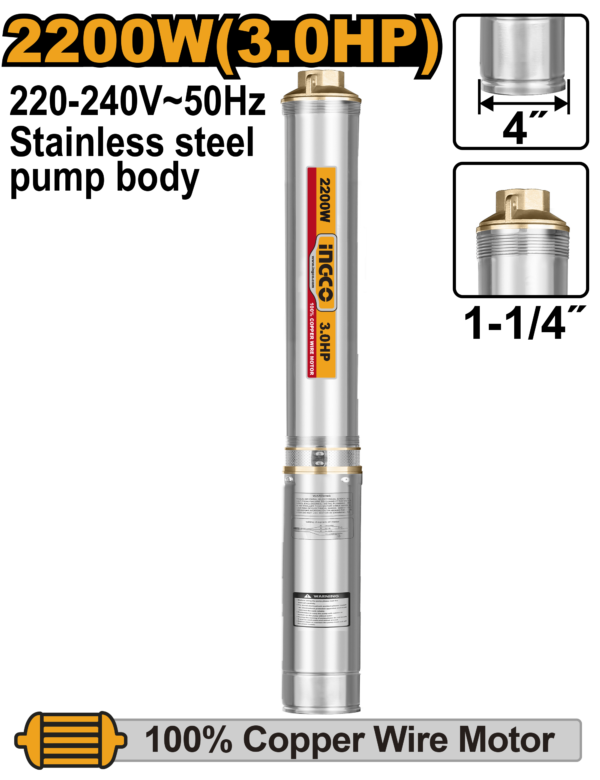 Ingco 4″ Deep well pump