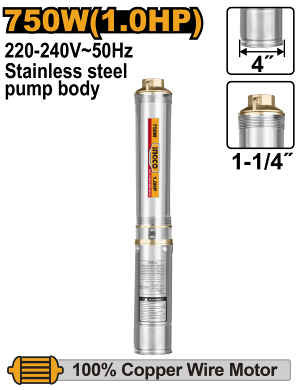 Ingco 4″ Deep well pump