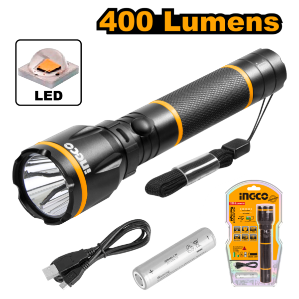 Ingco Rechargable Flashlight – P6