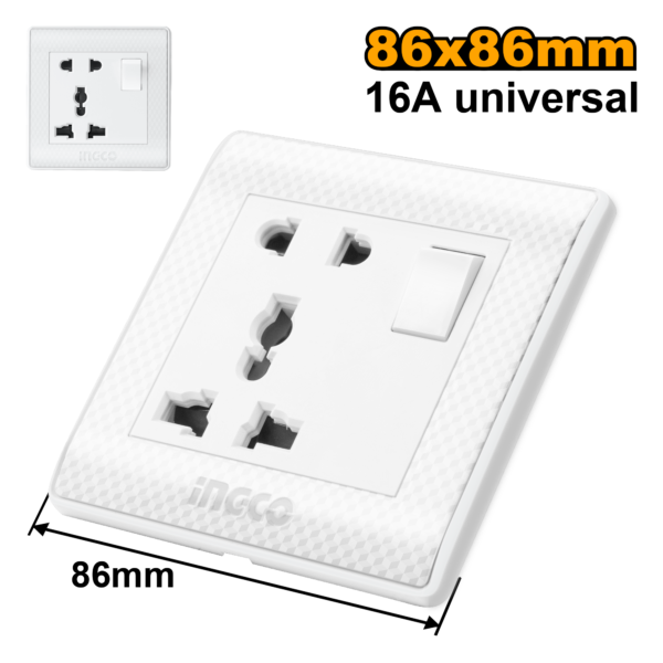 Ingco Universal socket with switch