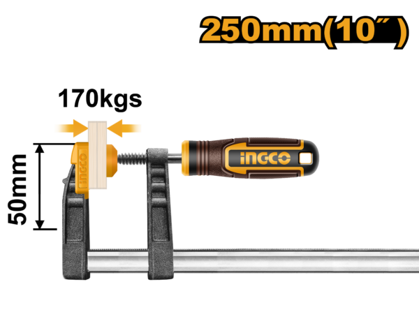 Ingco F clamp with plastic handle