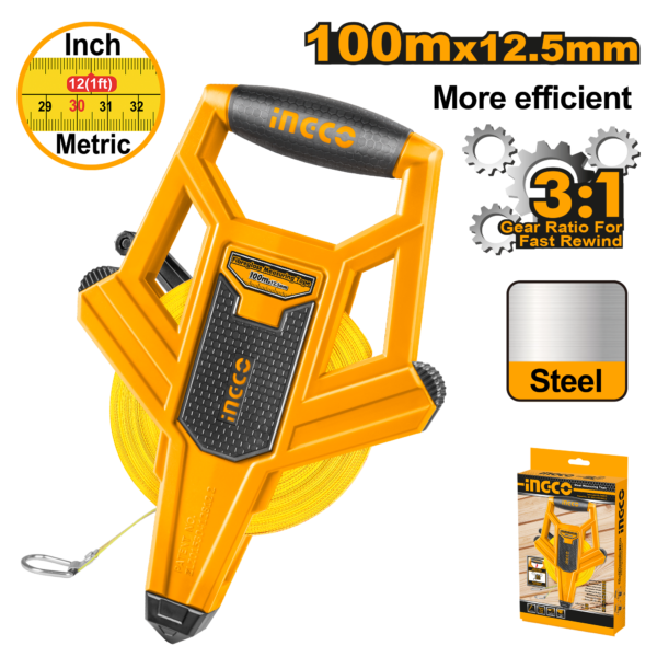 Ingco Fibreglass Measuring Tape 100m – P1C10