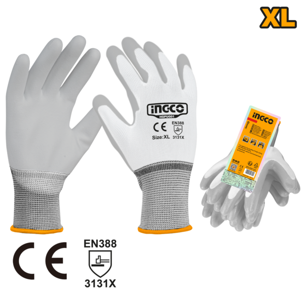 Ingco PU Coated Gloves
