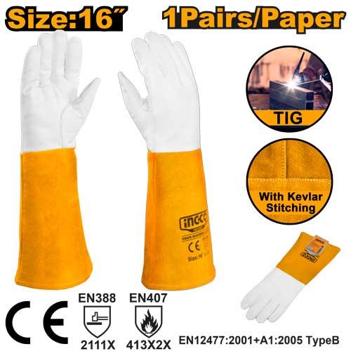 Grain goatskin gloves