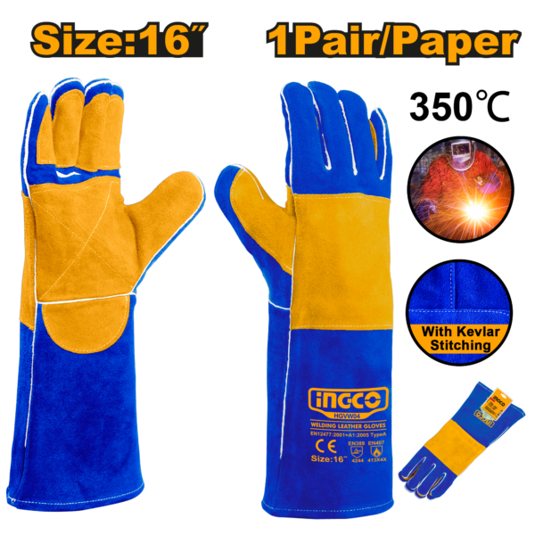 Ingco Welding leather gloves