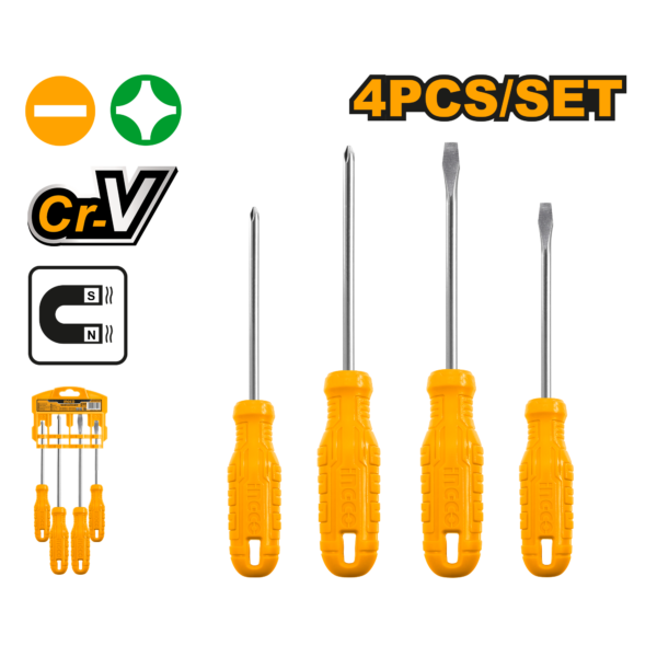 Ingco 4 Pcs screwdriver set