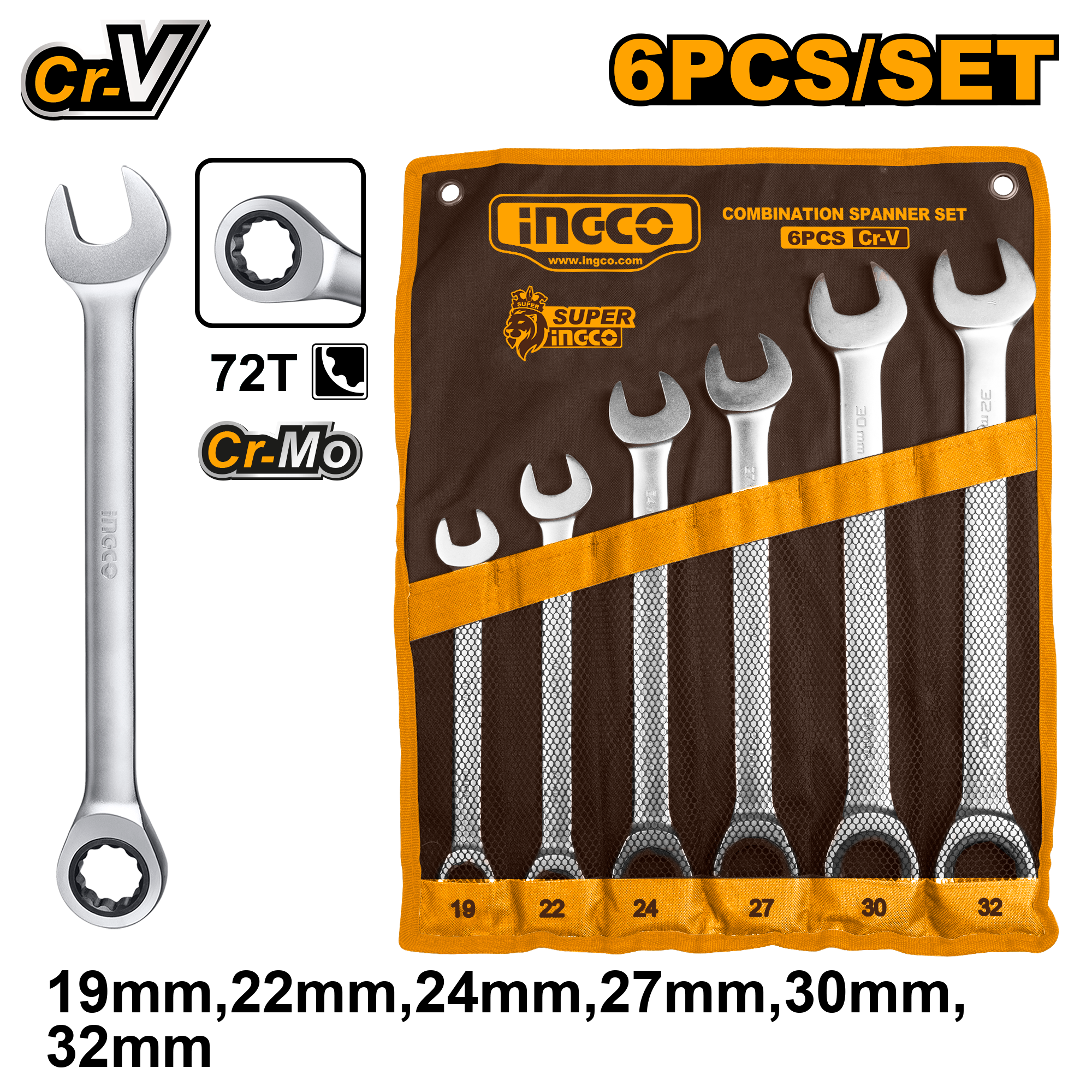 Ratchet spanner set