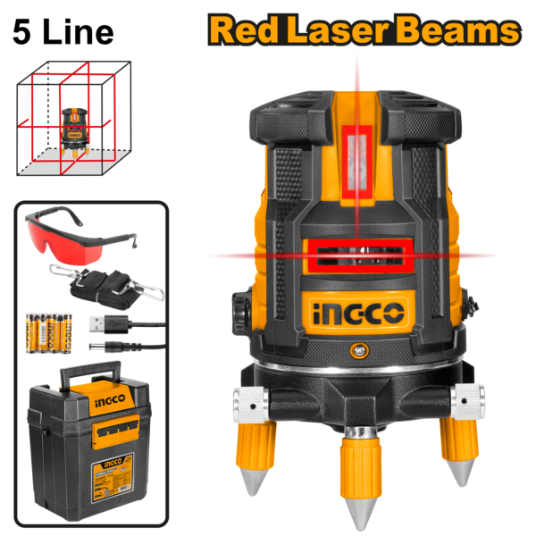 Ingco Self-leveling line laser(Red laser beams)