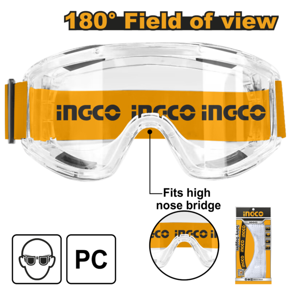 Ingco Safety goggles Full Cover 180 – P20C100