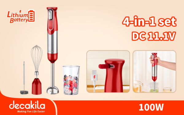 Cordless hand blender- 4 in 1