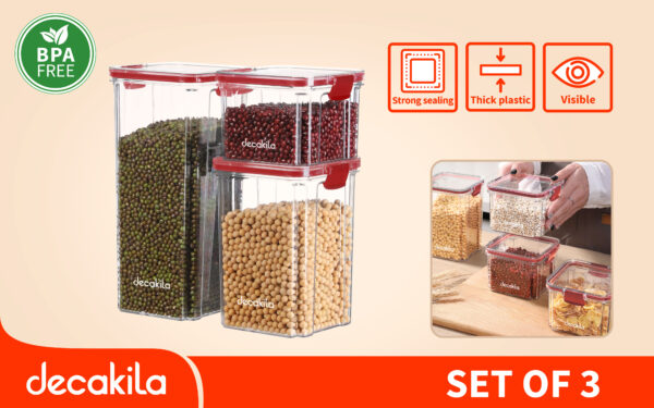 Sealed food container set 3pcs