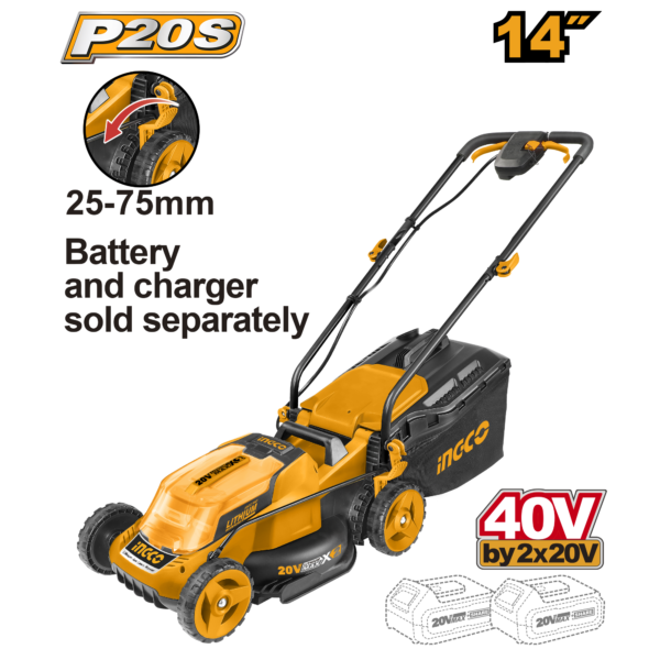 Ingco Cordless Lawn Mower 14″ – 40V