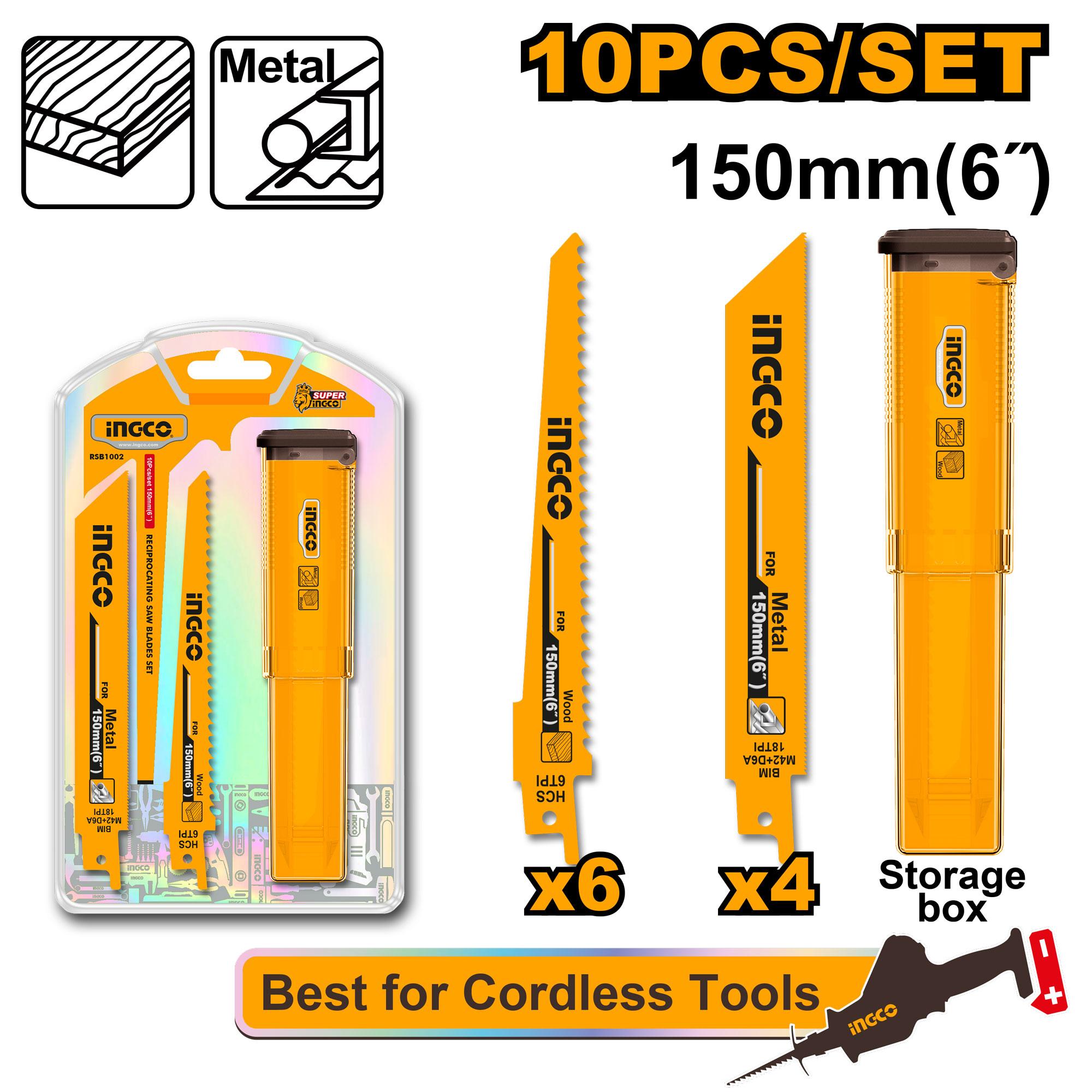 Reciprocating saw blades set