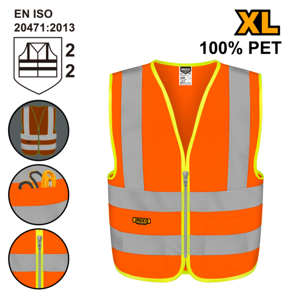 Ingco Orange Reflection Vest XL – P1C20