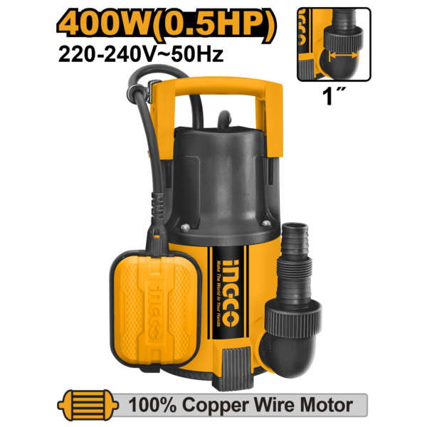 Ingco Submersible Pump 400w Old Model