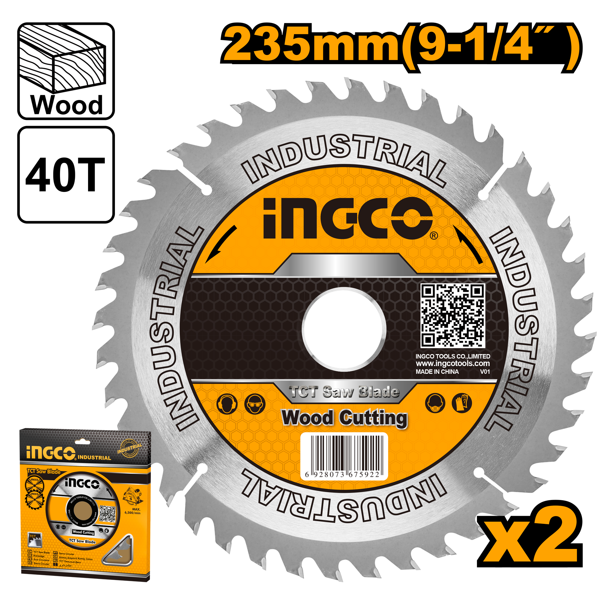 TCT Saw Blade 9″ 2pcs Set – P10