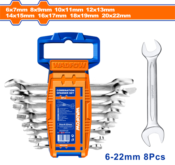 Wadfow Double open end spanner set