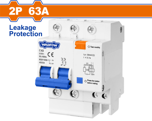 Wadfow Circuit breaker 2P+N 63A