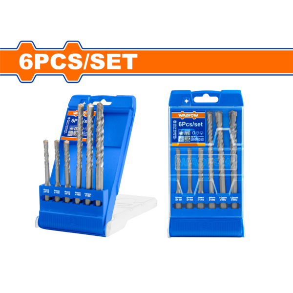 Wadfow 6 Pcs SDS plus hammer drill bits set