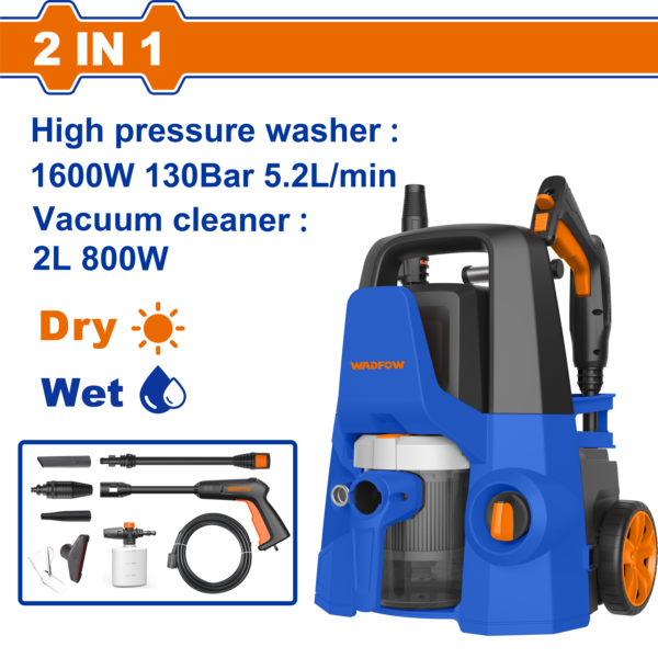 Wadfow 2-in-1 Pressure washer&vacuum cleaner