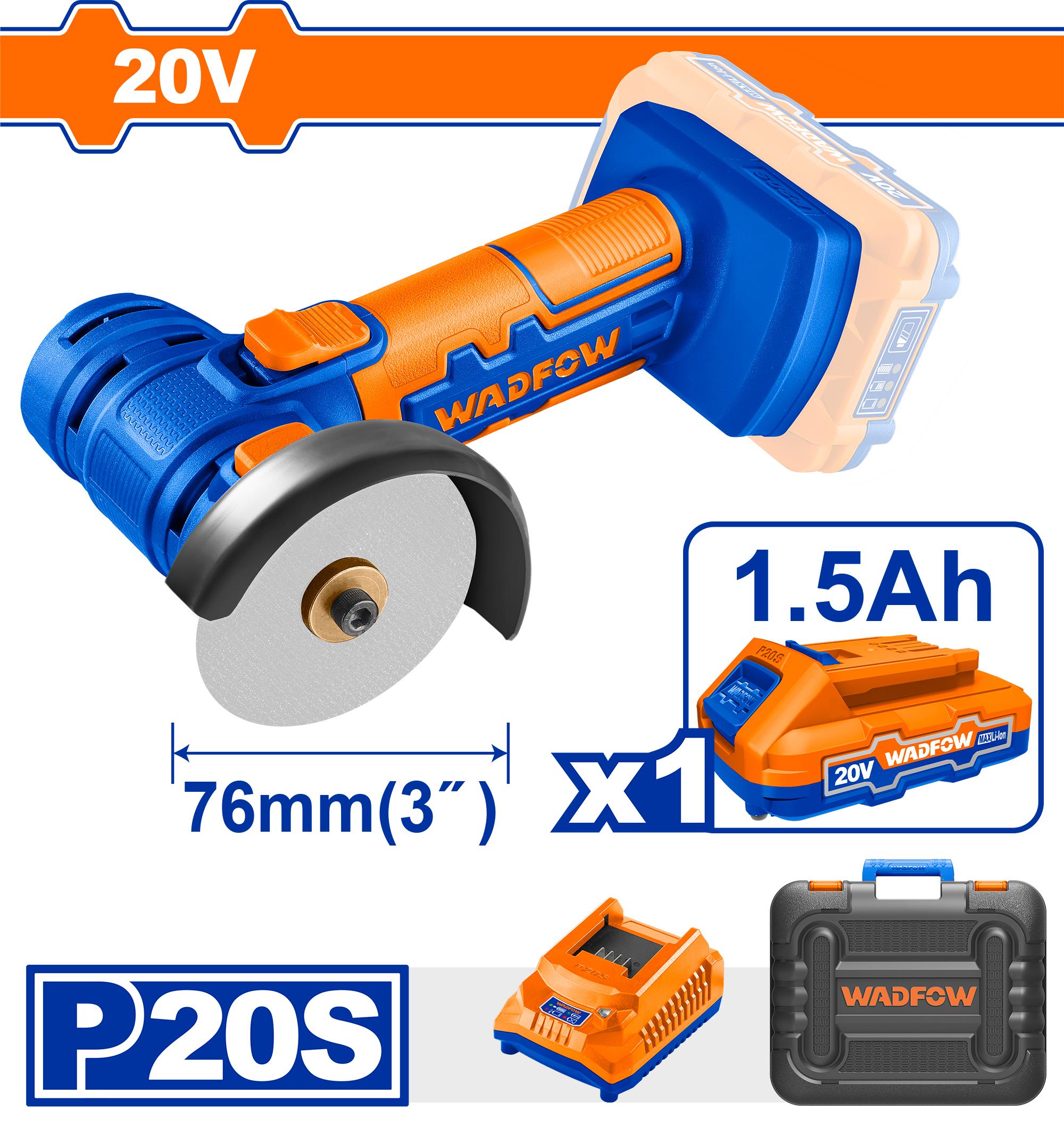 Cordless mini cut-off tool 20v + battery + charger