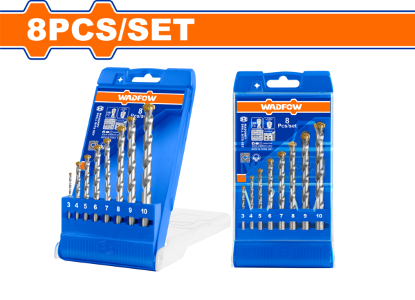 Wadfow 8 Pcs masonry drill bits set