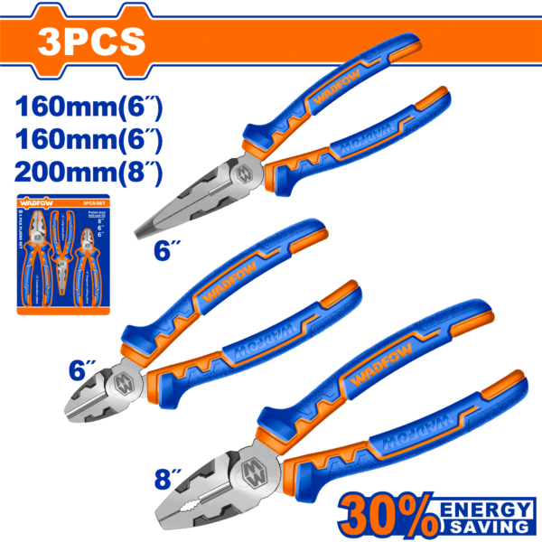 Wadfow 3 Pcs high leverage pliers set