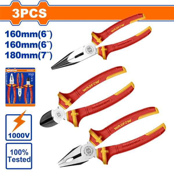 Wadfow 3 Pcs insulated pliers set