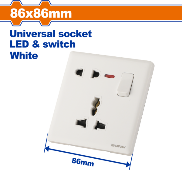 Wadfow Universal Single Socket 13A