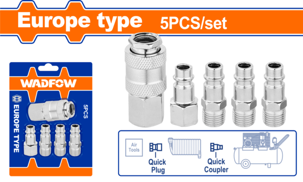 Wadfow 5 Pcs quick coupler set