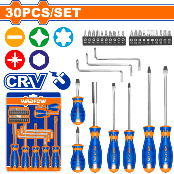 Wadfow 30 Pcs screwdriver set