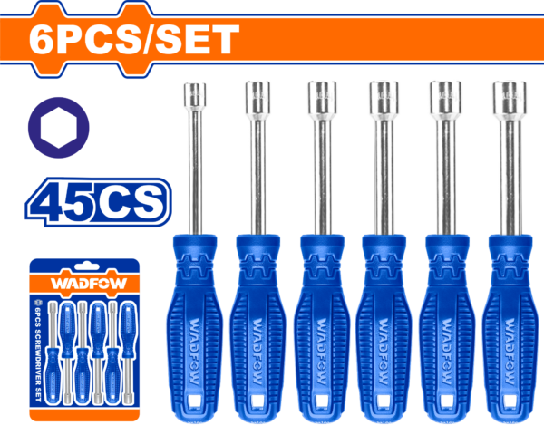Wadfow 6 Pcs Nut screwdriver set