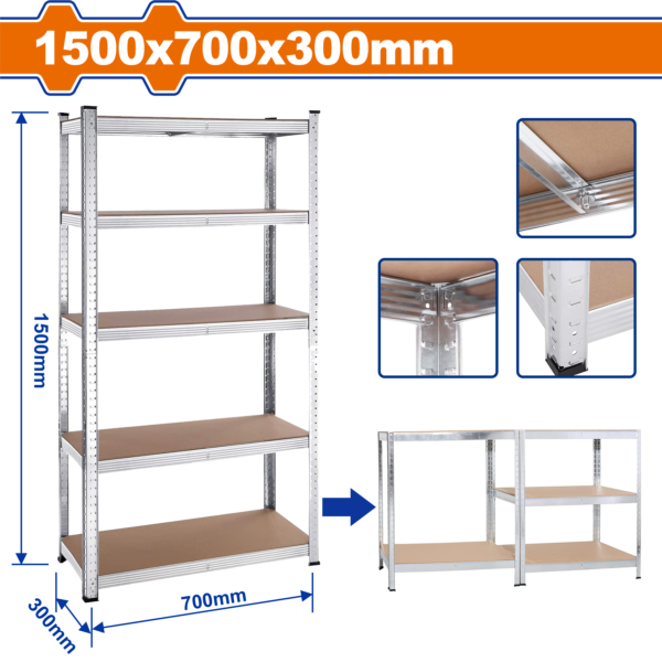 Wadfow 5-Tier adjustable storage shelves